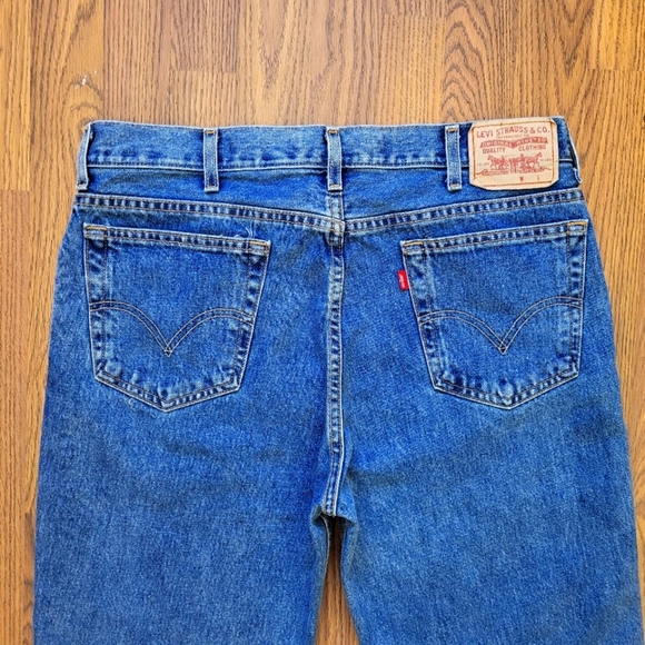 Levi's 516 Slim Fit Men's Blue Jeans W36 L30 Dark Wash Classic 100% Cotton Denim - Picture 10 of 12